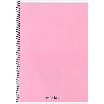 Fortuna Спирална тетрадка с подложка FORTUNA Monocolor A/5 70 листа пастелно розово 01.02124 (01.02124)