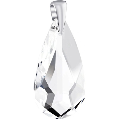 SILVEGO Stříbrný přívěsek kapka čirá se Swarovski Crystals LSW6100P24C