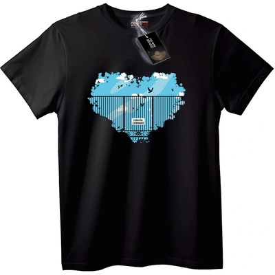 NOONEBRAND Тениска Сърдечен Кафез - 2XL, White
