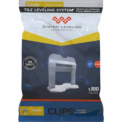 System Leveling nivelačné spony 3 mm