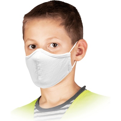 SAFER Hygienické rúško bavlnené trojvrstvové detské white biela