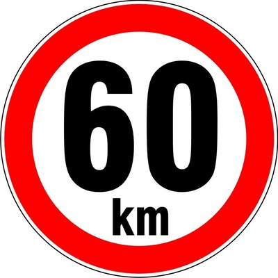 RAFO Reflexní samolepka Nejvyšší rychlost 10 - 300 km, průměr 15 cm Varianta: 60