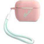 Guess GUACAPLSVSPG калъф за AirPods Pro, розово зелено, силикон, Vintage (GUACAPLSVSPG)