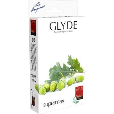 Glyde Supermax 60 mm veganské latexové 10 ks