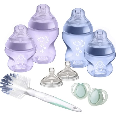 Tommee Tippee sada kojeneckých lahviček C2N s kartáčem Purple