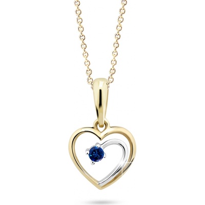 Cutie Diamonds bicolor přívěsek ze žlutého zlata se safírem DZ6300 1602 40 SF X R1