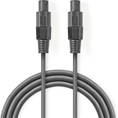Nedis COTH16000GY50 полупрофесионален кабел за високоговорители, 2p speakon конектор, 5 м, гъвкав (COTH16000GY50)
