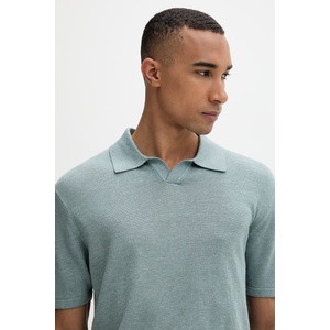 Calvin Klein тениска тип пулове с яка мъжка с добавен лен (LV04LF313G) - answear - 123,20 лв