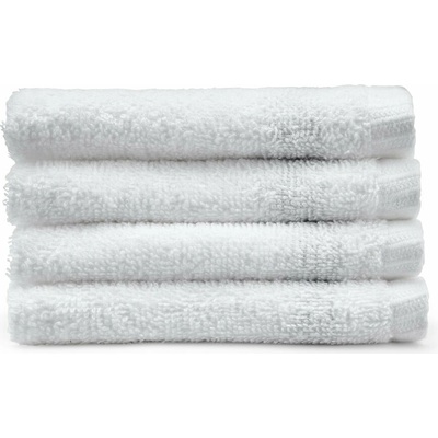 Catherine Lansfield biele rýchloschnúce bavlnené uteráky v súprave 4 ks 30 x 30 cm