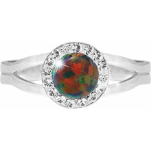 JSB Bijoux Opál s krištáľovými kameňmi Swarovski Vitrail Medium 92700040vm