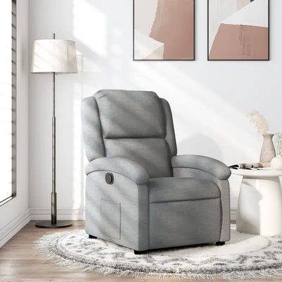 vidaXL 371751 Polohovací světle šedé textil