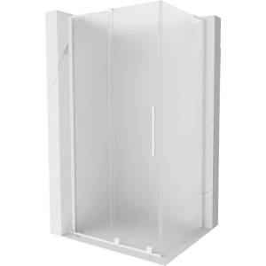 Mexen Velar L плъзгаща се душ кабина 90 x 85 см, матова, бяла - 871-090-085-33-20 (871-090-085-33-20)