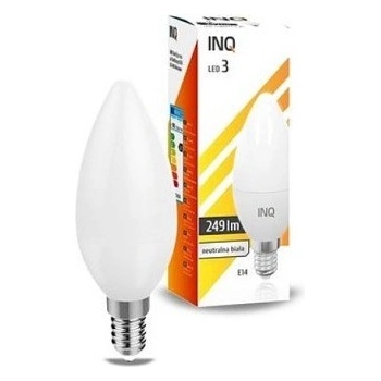 INQ LED žárovka E 14 svíčk.7W/3000K teplá bílá