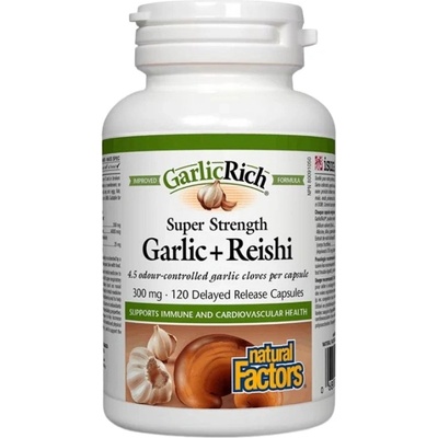 Natural Factors GarlicRich® Super Strength | Garlic Plus Reishi [120 капсули]