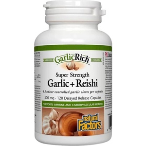 Natural Factors GarlicRich® Super Strength | Garlic Plus Reishi [120 капсули]