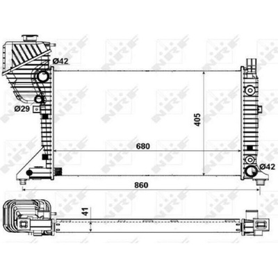 Chladič, chlazení motoru NRF 55349A