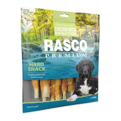 RASCO Premium tyčinky bůvolí obalené kuřecím masem 500 g