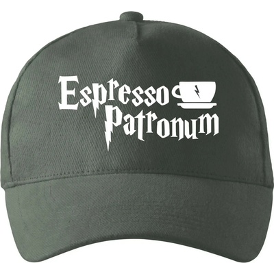 Harry Espresso Patronum so zahnutým šiltom a mosaznou sponou Tm. bridlica šedozelená