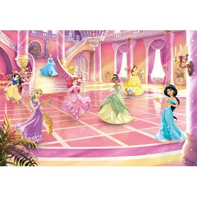 Komar Papírová fototapeta Třpytivý večírek Disney princezen rozměry 368 x 254 cm