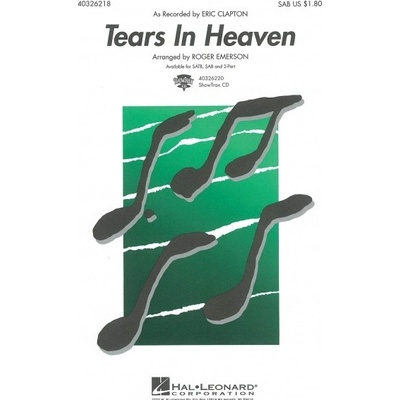 Tears in Heaven noty pre zbor SAB + accompaniment