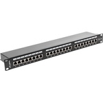 Lanberg Пач панел Lanberg patch panel 24 port 1U CAT. 5E shielded, black (PPS5-1024-B)