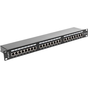 Lanberg Пач панел Lanberg patch panel 24 port 1U CAT. 5E shielded, black (PPS5-1024-B)