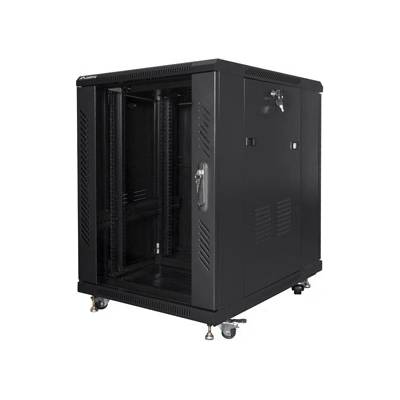 Lanberg rack cabinet 19" free-standing 15U-600x800 (flat pack) black (FF01-6815-12B)