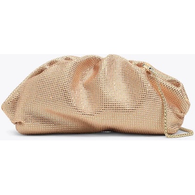 Axel Accessories Večerní kabelka Axel s řasením strass kamínky a zlatým řetízkem