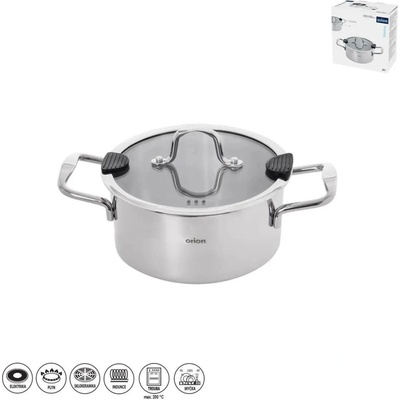 Orion Kastrol VENICE s poklicí 3 l 20 cm nerezová ocel, 8592381257118