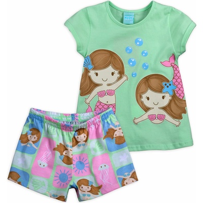 Dívčí pyžamo svítící ve tmě KYLY MOŘSKÉ PANNY zelené