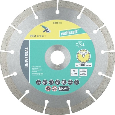 Wolfcraft diamantový rezný kotúč 180 mm 8315000