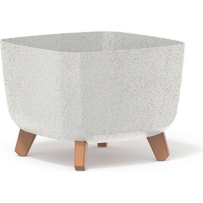 Kvetináč Gracia square eco wood biely 29 cm