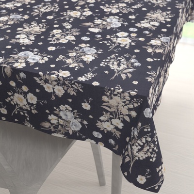 Biante bavlna obdĺžnikový obrus Sandra SA-755 Ruže a konvalinky na temne modrom 100x160 cm