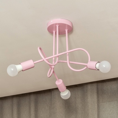 Плафониера OXFORD 3xE27/15W/230V розова (HE1757)