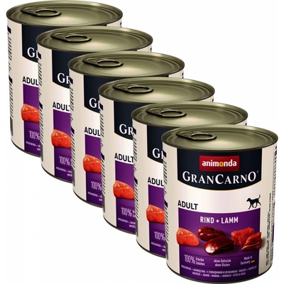 Animonda GranCarno Original Adult hovädzie mäso a jahňa 6 x 0,8 kg