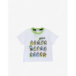 Chicco Boys Tee White/Green - dress4less