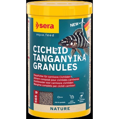 Sera Cichlid Tanganyika Granules 1000 мл / 565 г - високоенергийна храна за месоядни цихлиди
