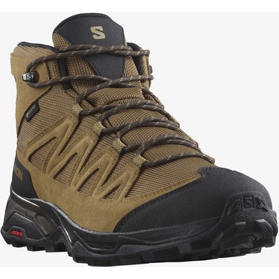 Salomon X Ward Leather Mid Gtx kangaroo black dull gold 2023