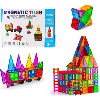 Magna-Tiles Magnetická stavebnica sada 108ks