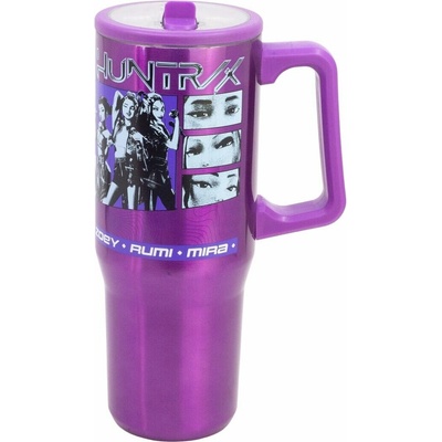 Stor KPop Demon Hunter nerezový termohrnek s pítkem 920 ml fialová