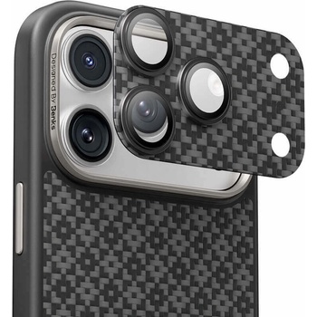 Benks Предпазни стъклени лещи с цяла кевларна плочка за камерата на iPhone 17 Pro - Benks ArmorWarrior Aramid Lens Protector Tempered Glass (черен) (BF69)