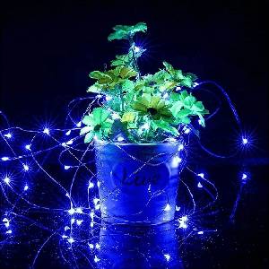  Micro LED декоративна лента с батерии 1м. , син цвят К22
