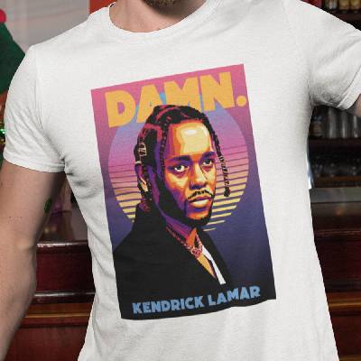 Tričko s potlačou Kendrick Lamar biela