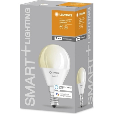 Ledvance Chytrá LED žárovka SMART+ WIFI, E14, 5W, P40, 470lm, 2700K, teplá bílá SMART+ WIFI