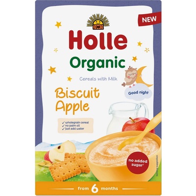 Holle Био млечна каша Holle - Бисквити и ябълки, 6 м+, 250 g (BB210687)