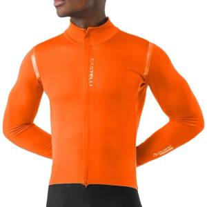 Castelli Мъжко ветрозащитно яке за колоездене Castelli Perfetto 4 Jacket Cycling jacket - Brilliant Orange (051-1495-0213)