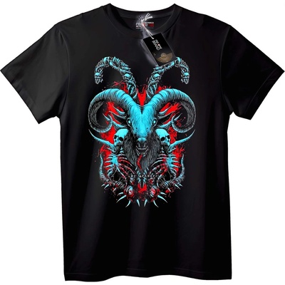 NOONEBRAND Тениска с черепи на Овен - 7XL, Black