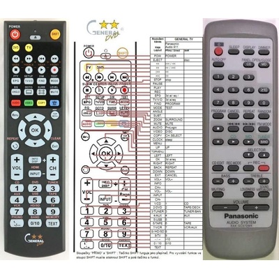 GENERAL PANASONIC RAK-SC970WK - съвместимо дистанционно управление на марката General (RAK-SC970WK)