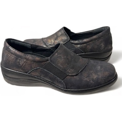 Loretta Анатомични дамски обувки Loretta от естествена кожа с флорални мотиви 5866-224 PALM FLORAL