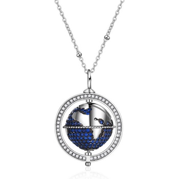 Silenti Jewelry Сребърно колие "Глобус